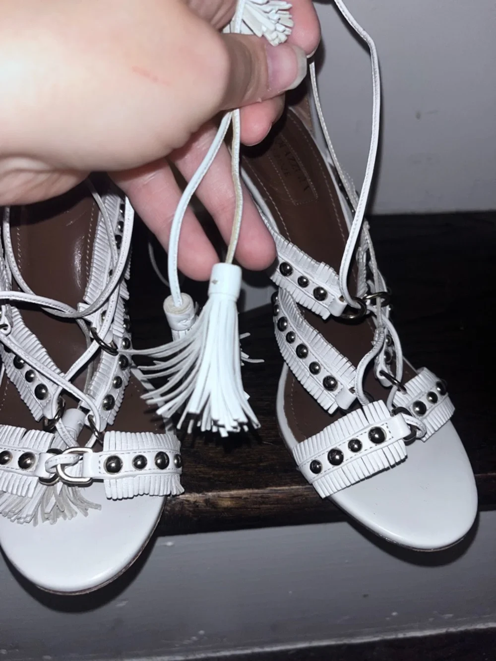 Aquazzura white lace